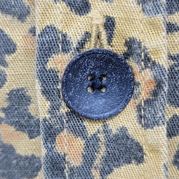 Zara Woman Leopard Print Blouse Medium Lyocell Hi Lo 690 - Picture 5 of 12